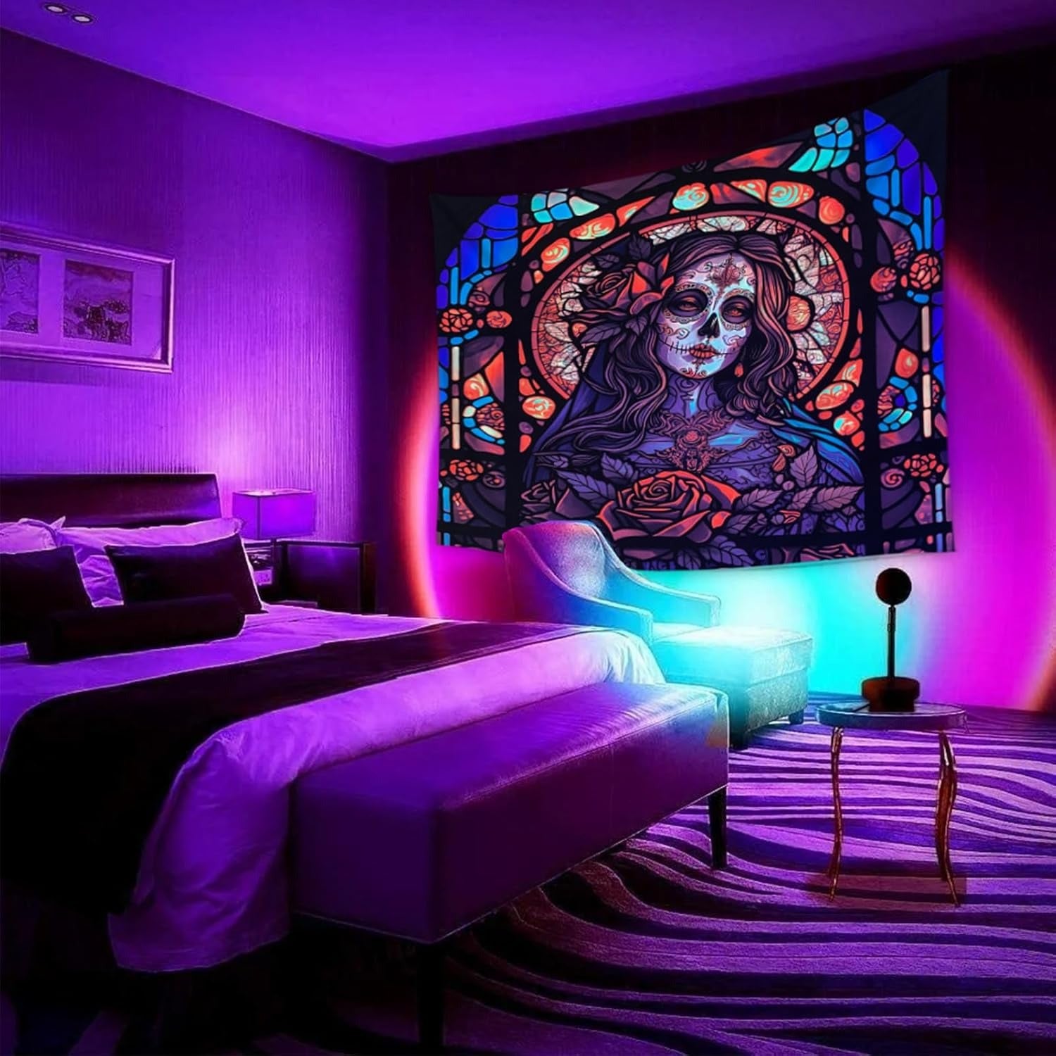 Eternal Rose of the Underworld | Official GlowTapestry UV Art Decor