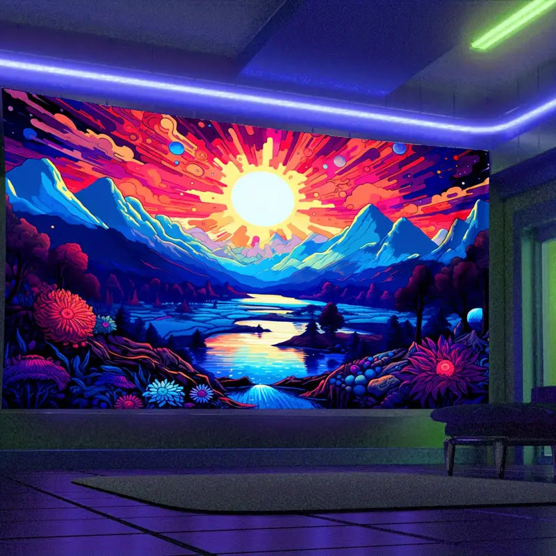 Sun Mountain | Official GlowTapestry UV Art Decor