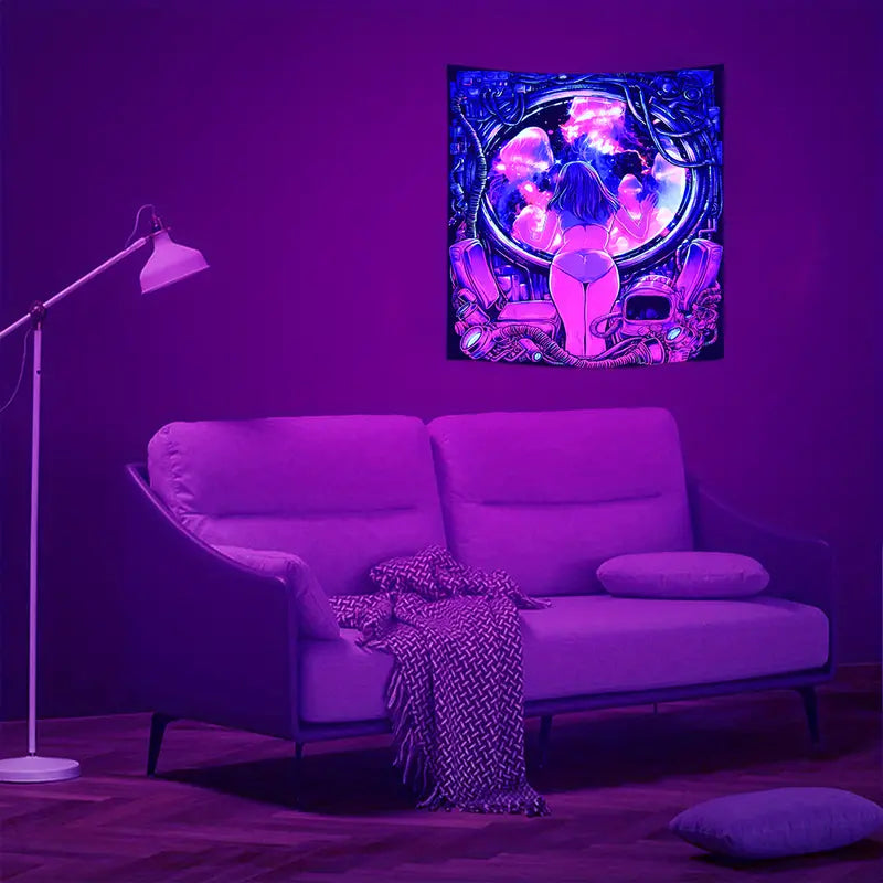 Her Planetary Journey | Official GlowTapestry UV Art Decor