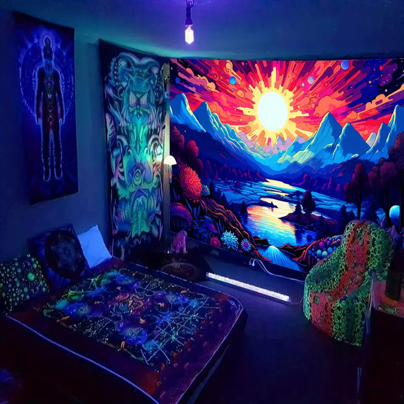 Sun Mountain | Official GlowTapestry UV Art Decor