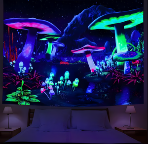 Big Mushrooms | Official GlowTapestry UV Art Decor