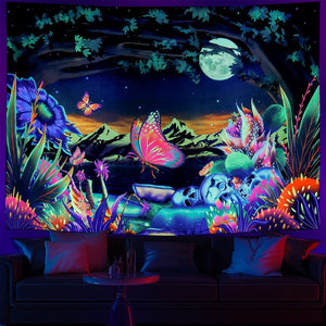 Hidden Butterfly Lands | Official GlowTapestry UV Art Decor